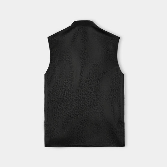 Boys Poly Viscose Waist Coat (Black Funk) - BLACK