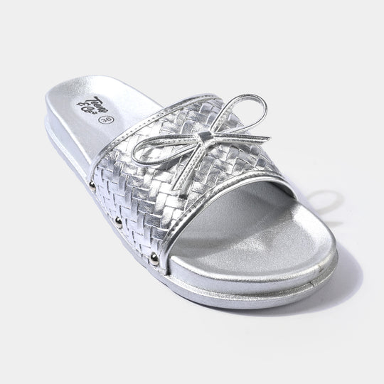 Teens Girls Slide 11-112-SILVER