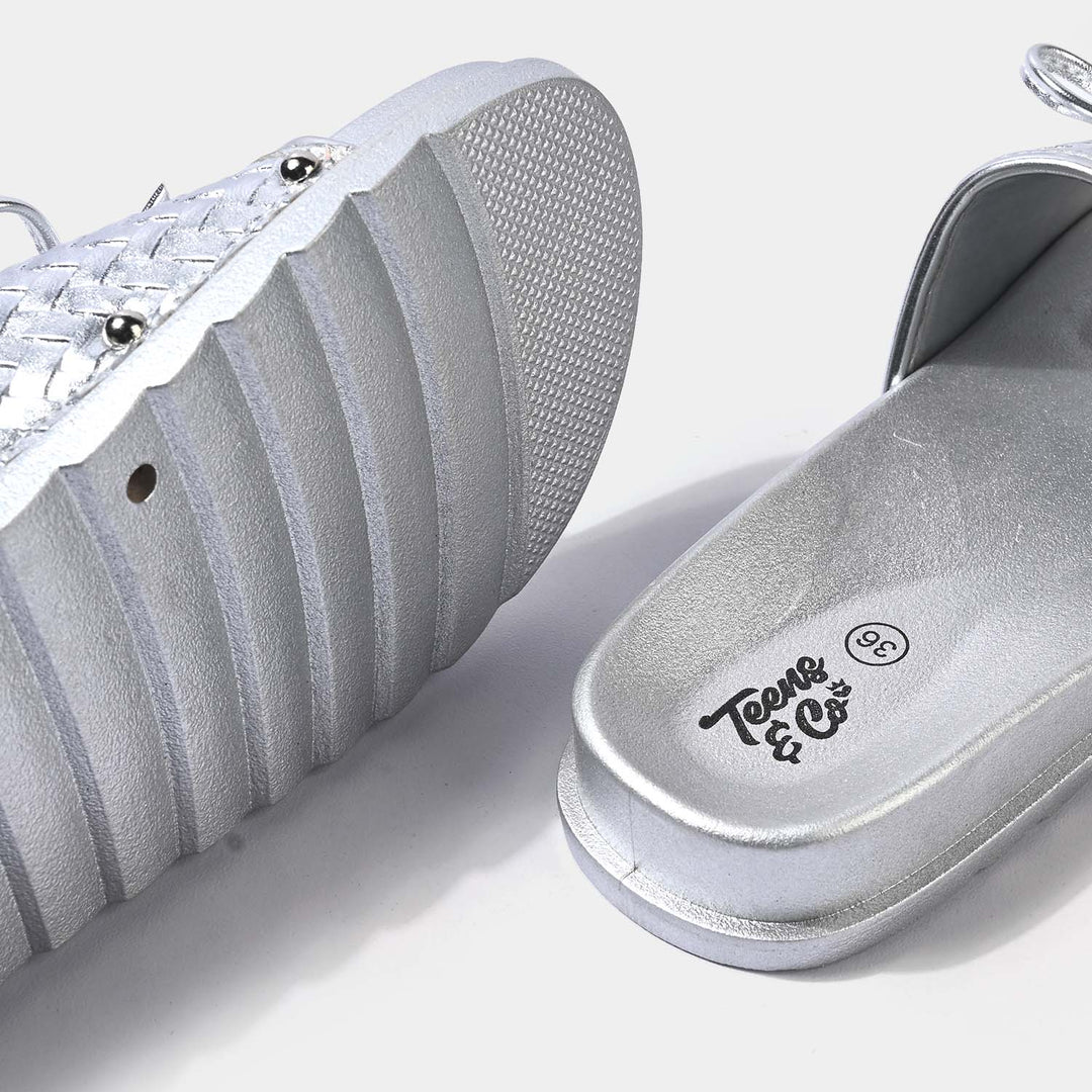 Teens Girls Slide 11-112-SILVER