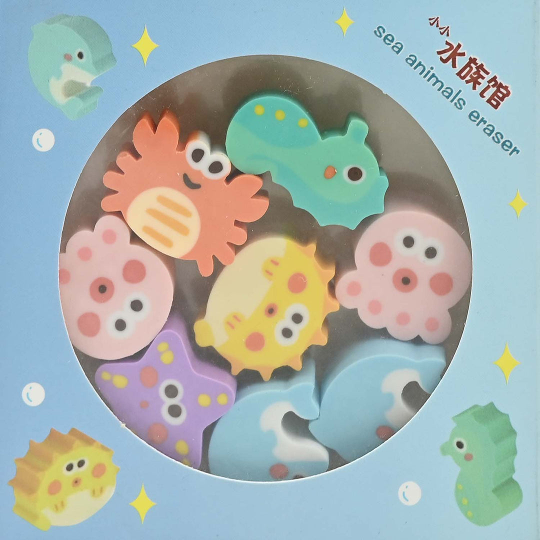 Sea Animal Eraser Set