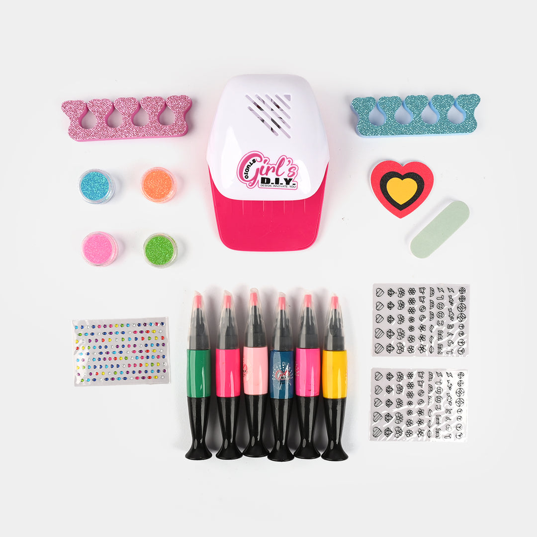 Kids Nail Art Salon Kit – With Nail Dryer
