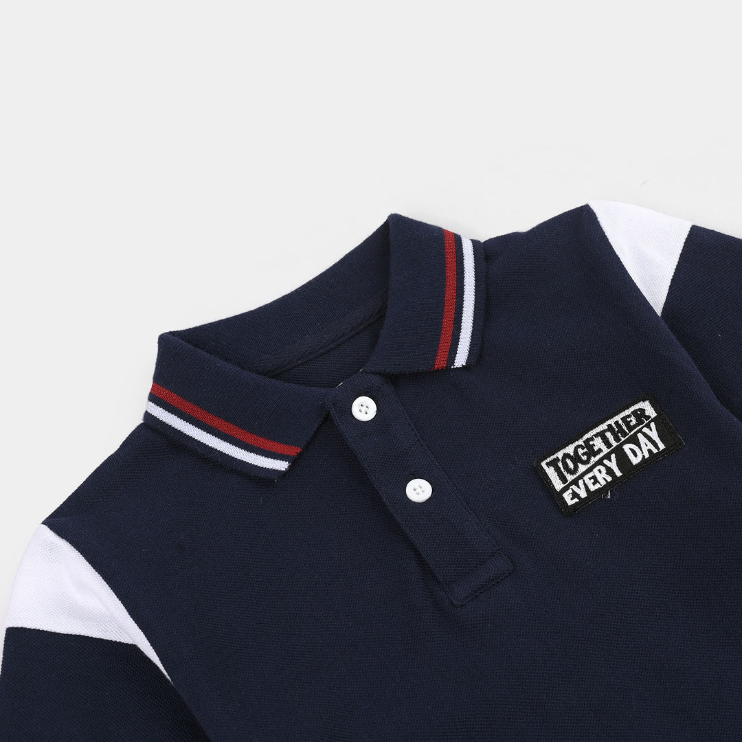 Boys Cotton PK Polo (Together Every Day) - Navy Blue