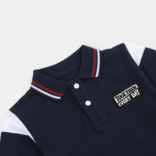 Boys Cotton PK Polo (Together Every Day) - Navy Blue
