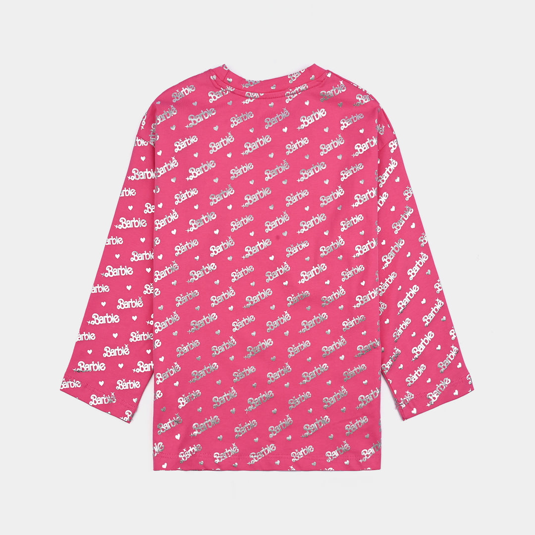 Girls Lycra Jersey T-Shirt F/S- Hot Pink