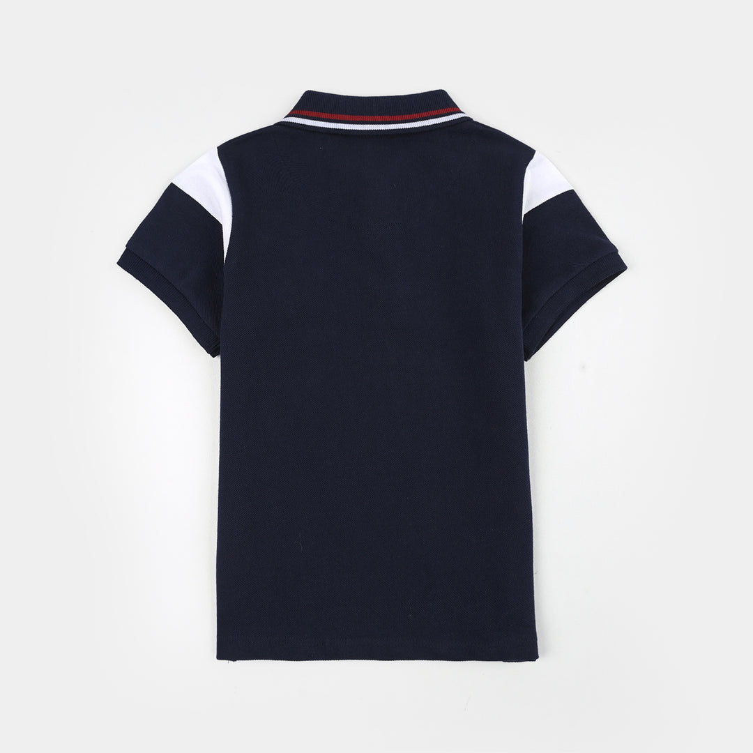 Boys Cotton PK Polo (Together Every Day) - Navy Blue