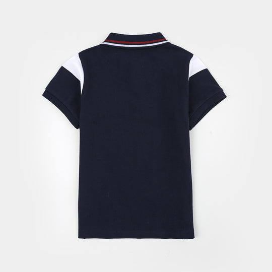 Boys Cotton PK Polo (Together Every Day) - Navy Blue