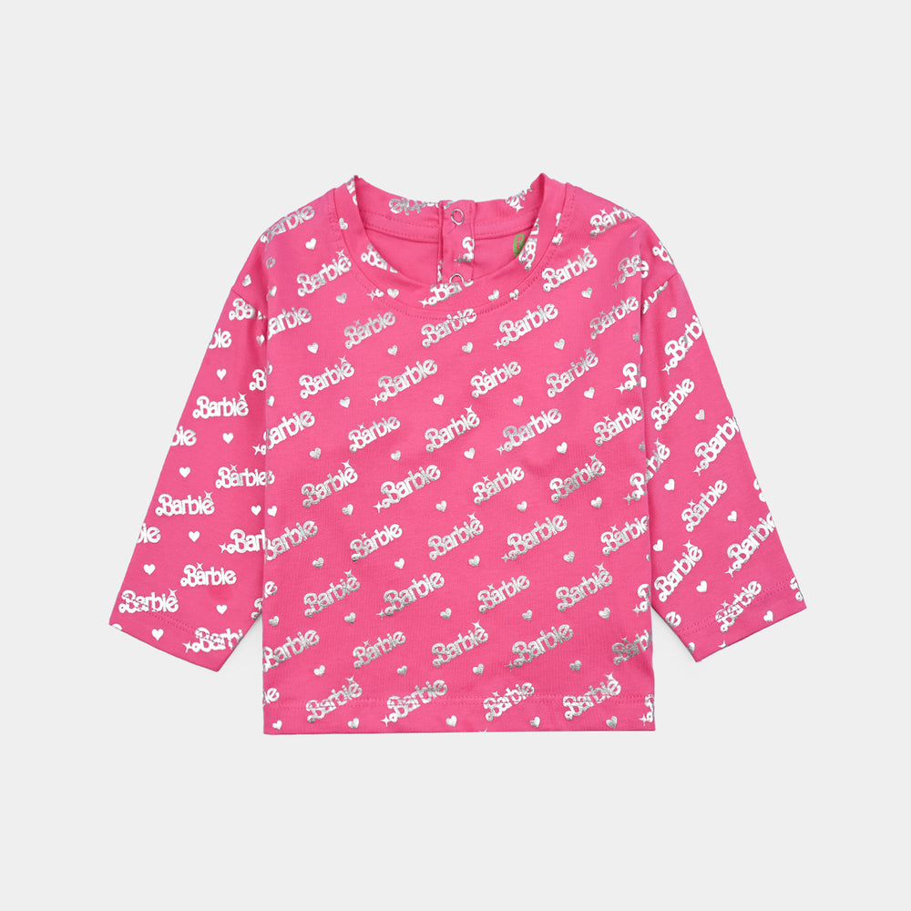 Infant Girls Lycra Jersey T-Shirt - Pink
