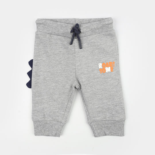 Infant Boys Jersey Terry Pajama (Roar Some) - Grey