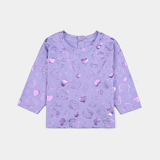 Infant Girls Lycra Jersey T-Shirt F/S - Purple