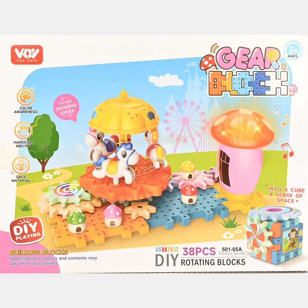 Gear Block - Rotating Blocks Play Set for Kids