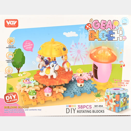 Gear Block - Rotating Blocks Play Set for Kids