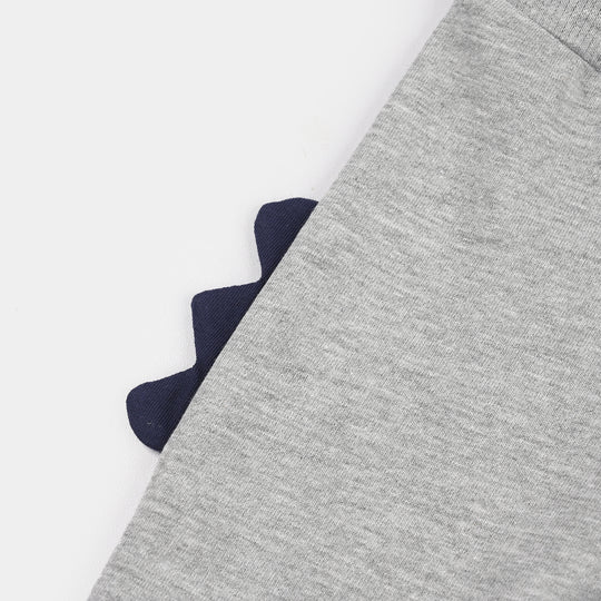 Infant Boys Jersey Terry Pajama (Roar Some) - Grey