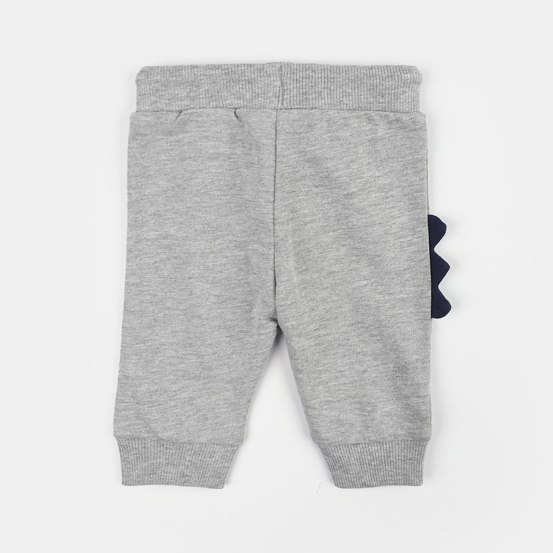 Infant Boys Jersey Terry Pajama (Roar Some) - Grey