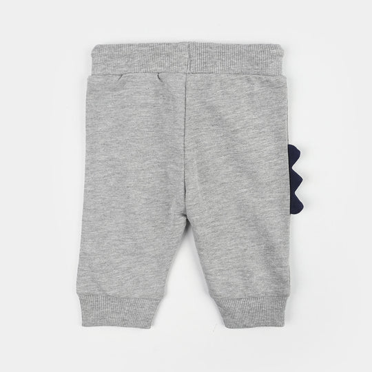 Infant Boys Jersey Terry Pajama (Roar Some) - Grey