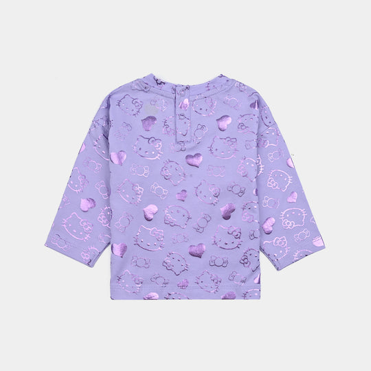 Infant Girls Lycra Jersey T-Shirt F/S - Purple