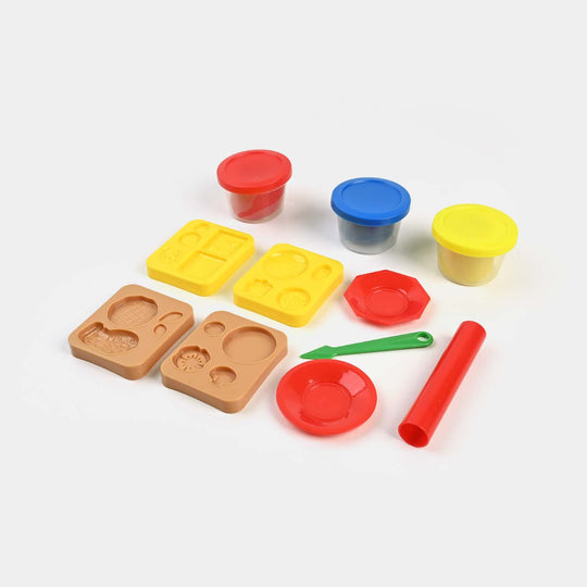 Color Dough Burger Fun Play Set For Kids