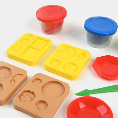 Color Dough Burger Fun Play Set For Kids