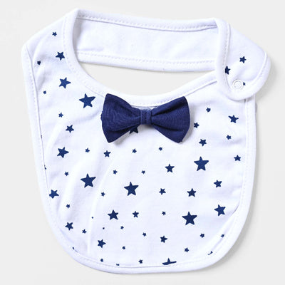 Bibs Bow Star-White