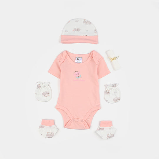 Infant Girls Cotton Gift Set | 5Pcs