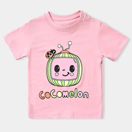 Infant Girls Cotton Jersey T-Shirt-Candy Pink
