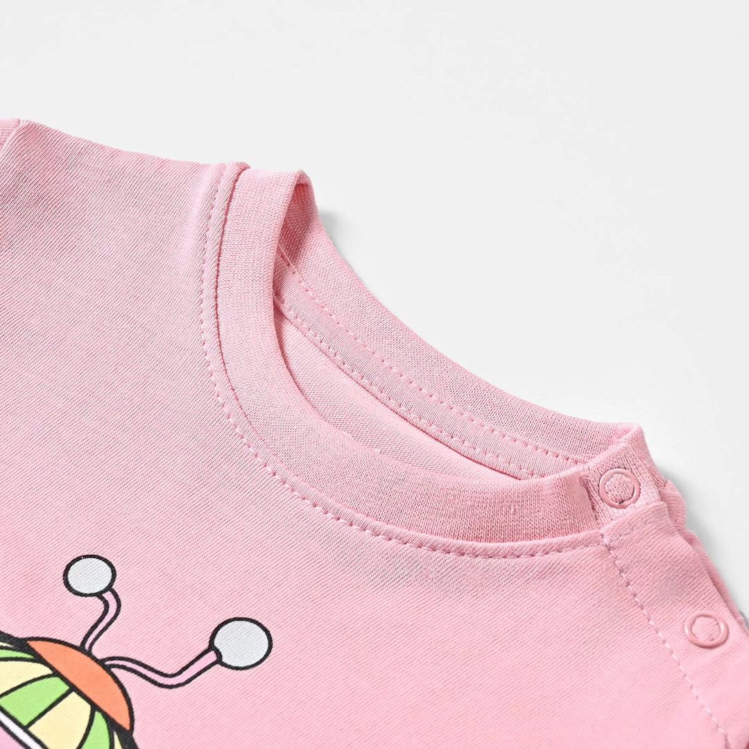 Infant Girls Cotton Jersey T-Shirt-Candy Pink