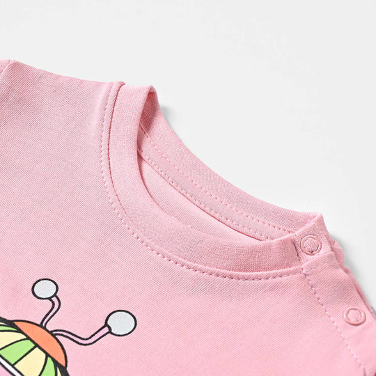 Infant Girls Cotton Jersey T-Shirt-Candy Pink