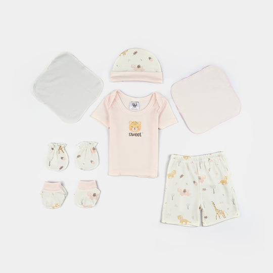 Infant Girls Cotton Gift Set | 7Pcs