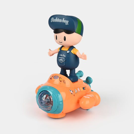 Electric Boy W/Light & Music Airplane Toy