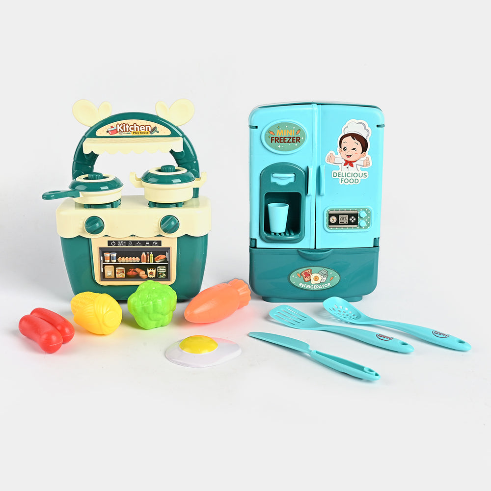 Kitchen Set With Food For Kids