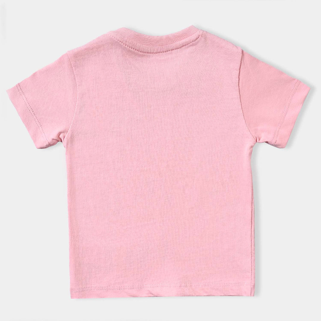 Infant Girls Cotton Jersey T-Shirt Flamingo-Candy Pink