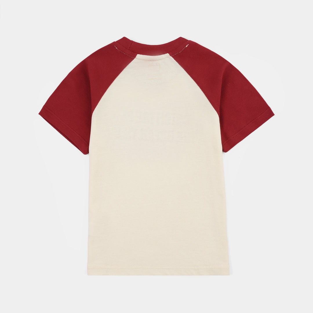Boys Cotton PK T-Shirt H/S Catch Me-OFF-White
