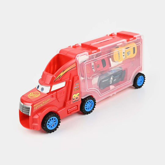 Free Wheel Car Carrier Truck With 3PCs Mini Car Toy For Kids