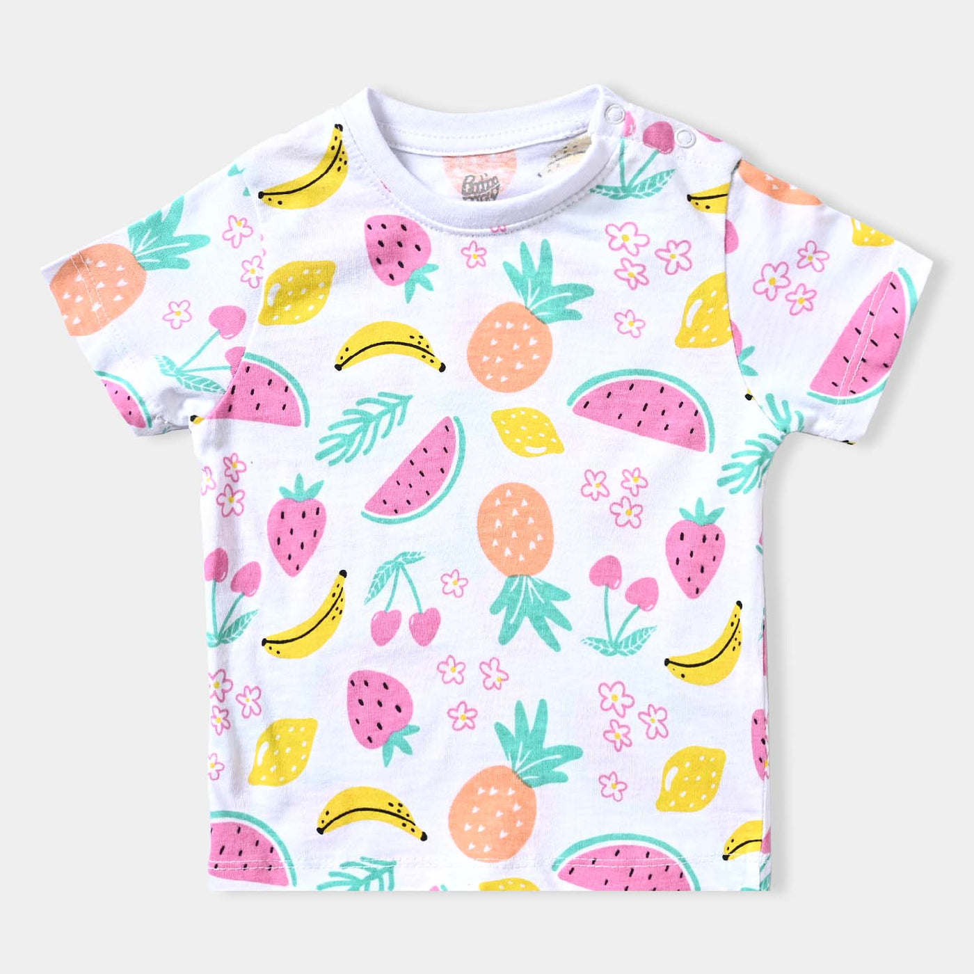 Infant Girls Cotton Jersey T-Shirt Fruits-Printed