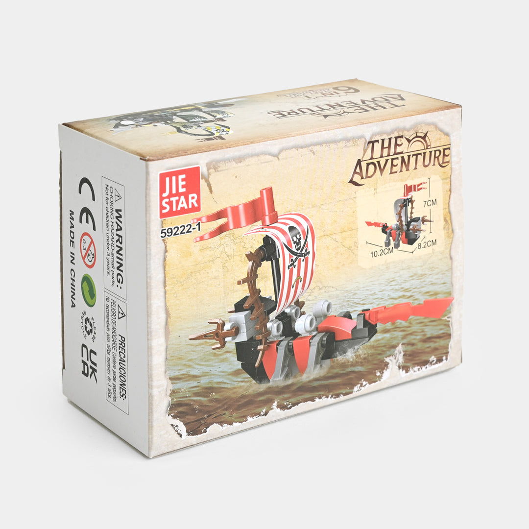 Mini Box Pirate Ship Assembly Blocks Set