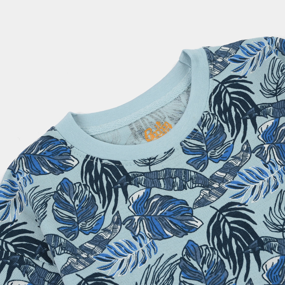 Boys Cotton PK T-Shirt Feel The Freedom-Blue