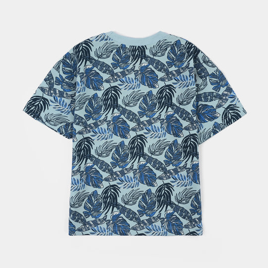 Boys Cotton PK T-Shirt Feel The Freedom-Blue