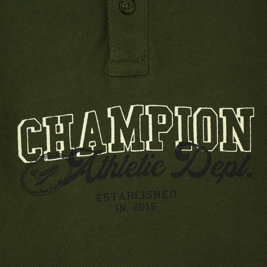 Boys Cotton PK Polo Champion-Rifle Green