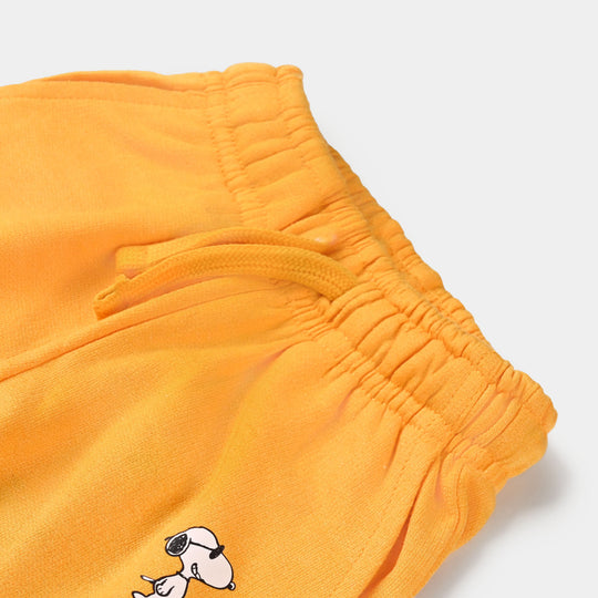 Girls Jersey Pajama Peanuts-Yellow