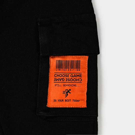 Boys Terry and Fleece Pajama Choose Game-BLACK