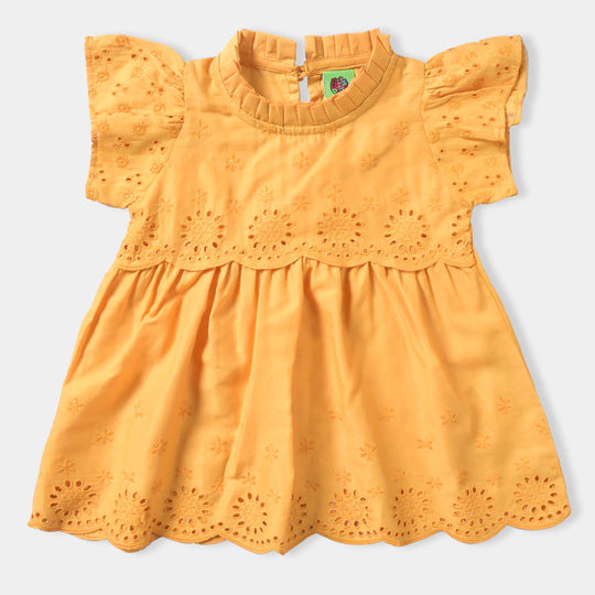 Infant Girls Chicken Kari Casual Frock Citrus Gala-Citrus