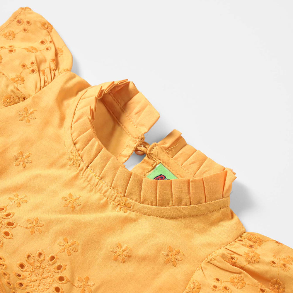 Infant Girls Chicken Kari Casual Frock Citrus Gala-Citrus