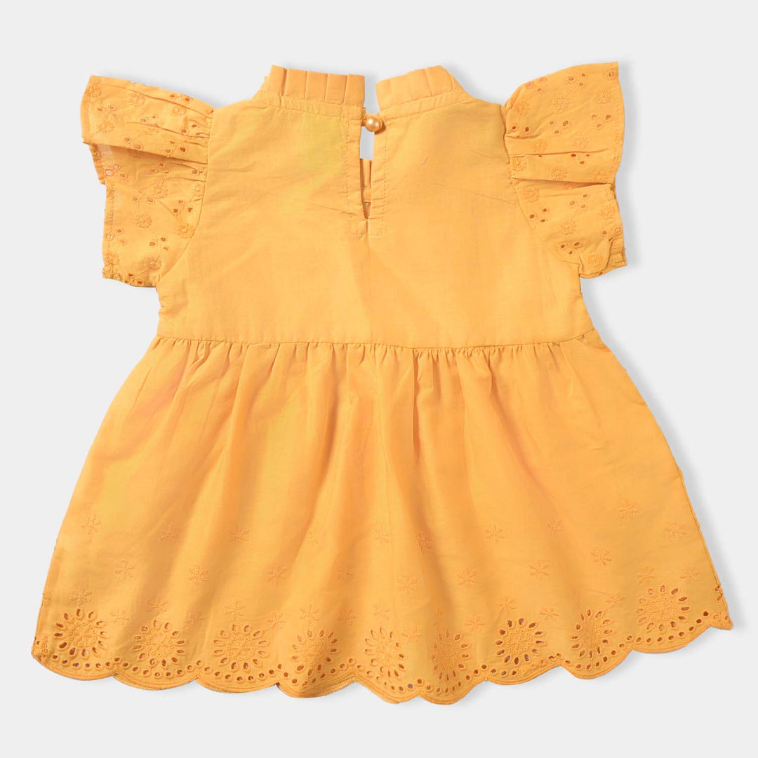 Infant Girls Chicken Kari Casual Frock Citrus Gala-Citrus