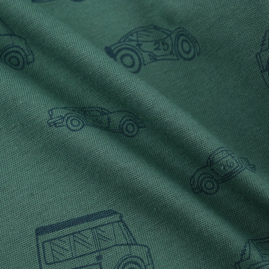 Infant Boys Jersey/Terry T-Shirt Car & Jeep- Blue