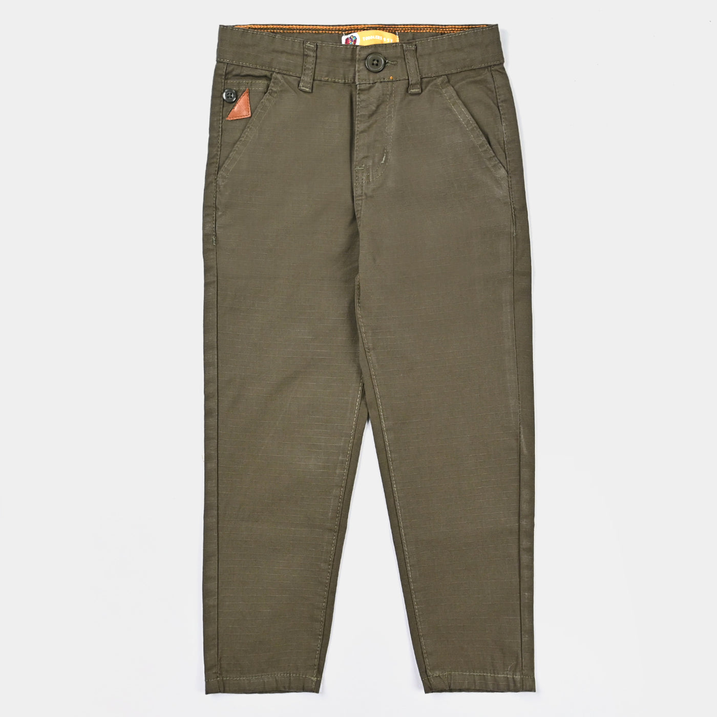 Boys Cotton Pant Solid-Olivine