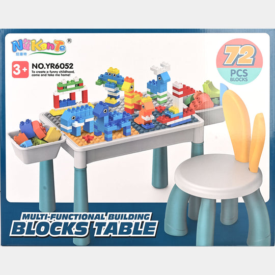 Multifunctional Building Blocks Table with Chair