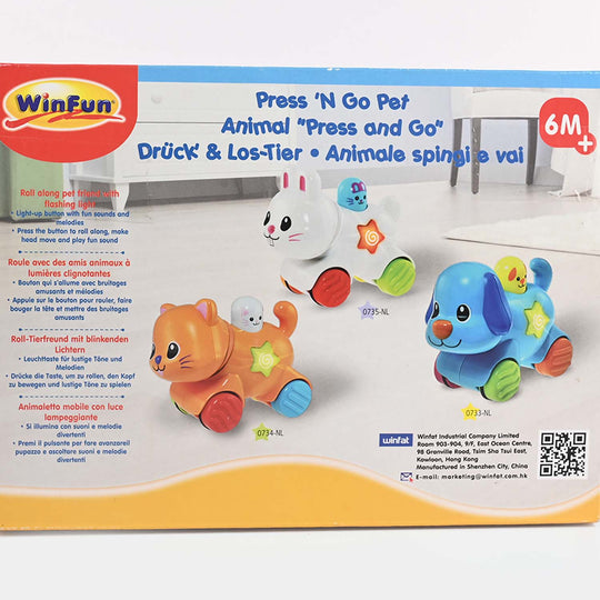 Press N' Go Pet Toy For Kids - Orange (0374)