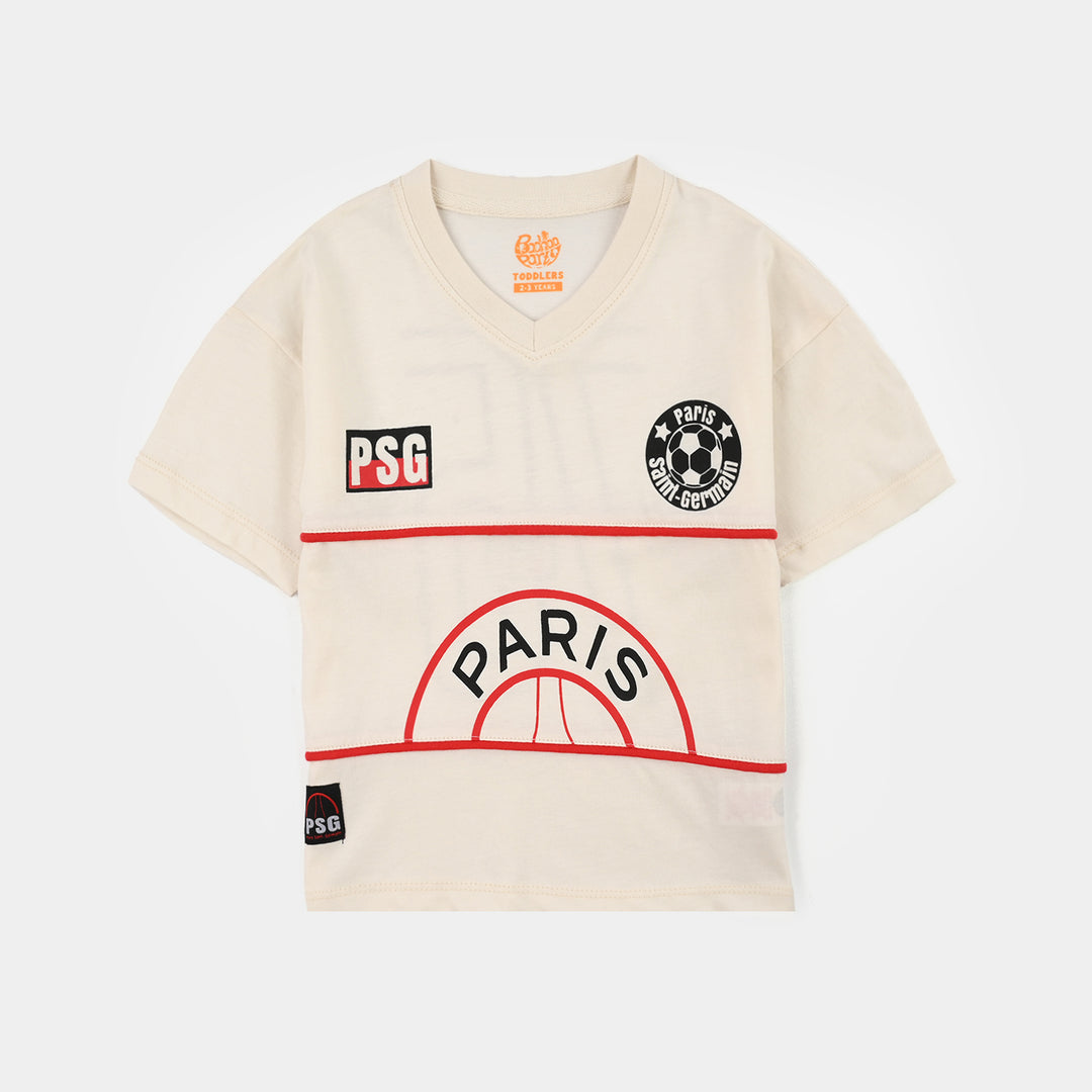 Boys Cotton Jersey T-Shirt H/S Paris-OFF-White