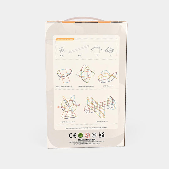 DIY Flexible Straw Building Block Set (242 Pieces)