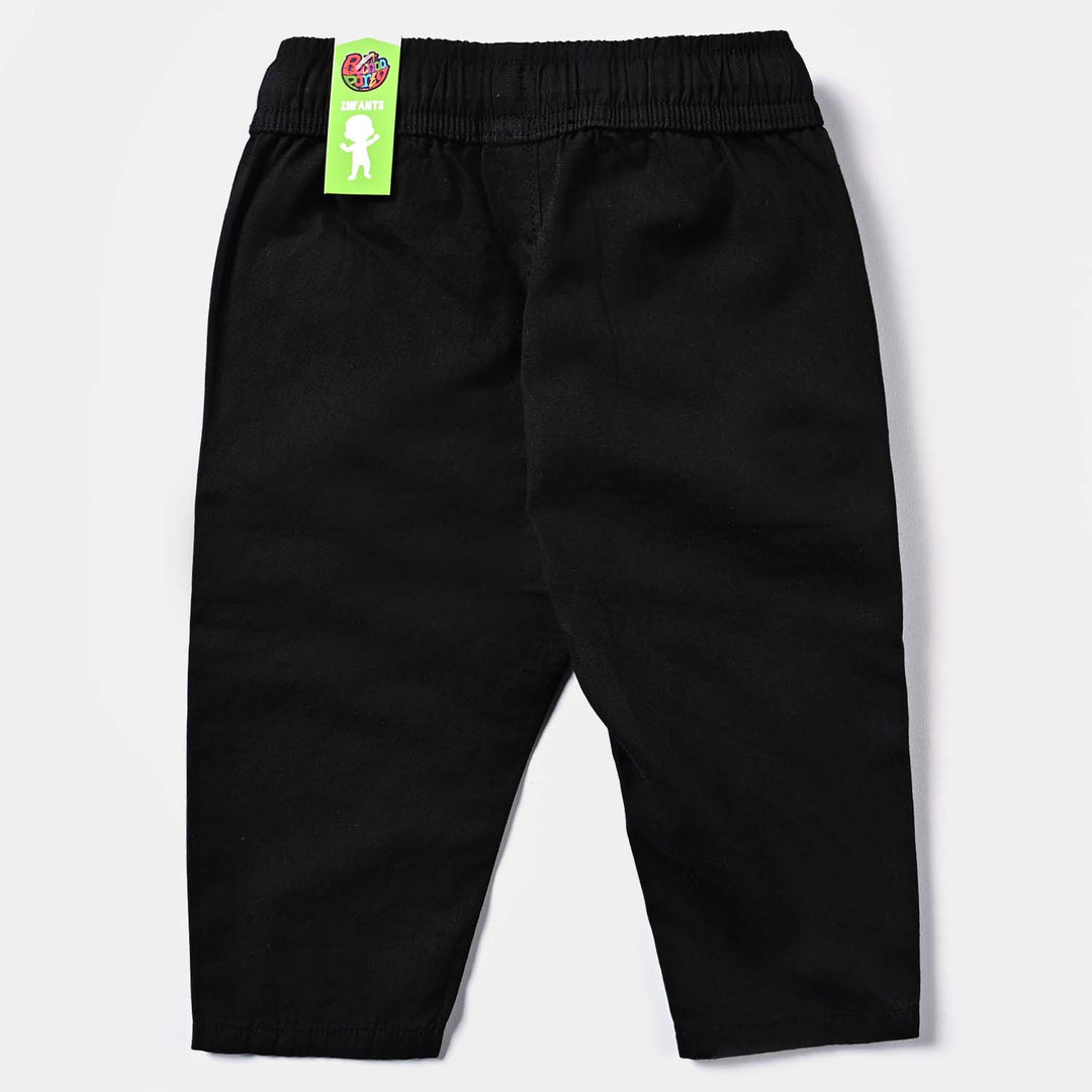 Infant Boys Cotton Twill Pant Roar-BLACK