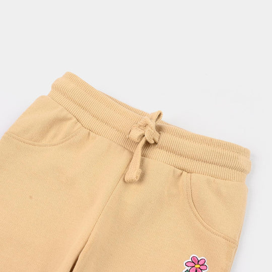 Infant Girls Cotton Terry Pyjama Bloom-Pebble